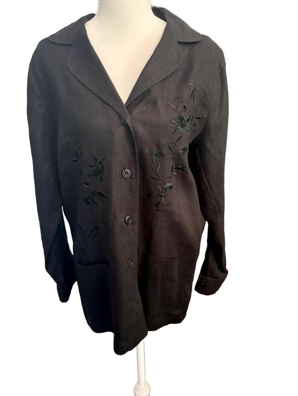 NWOT Linen Boho Cottagecore embroidered tunic S
